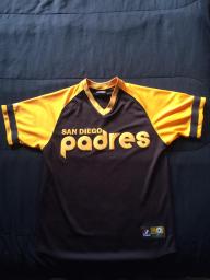 While searching around for Padres related hashtags on Instagram, I found a vintage sports clothing store that had this 1978 Padres jersey by Majestic for only $35. I couldn't turn it down.